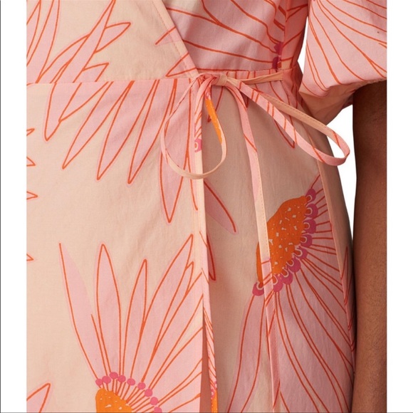 NWT KATE SPADE FALLING FLOWERS WRAP DRESS SIZE 0 - Picture 4 of 8